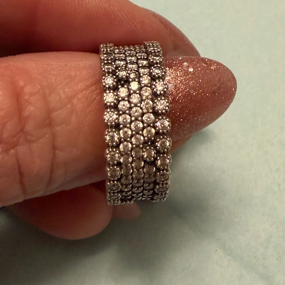 Pandora Pave Band sz 58 - Picture 5 of 5